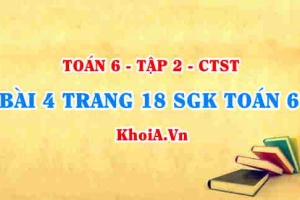 Bài 4 trang 18 SGK Toán 6 Tập 2 Chân trời sáng tạo